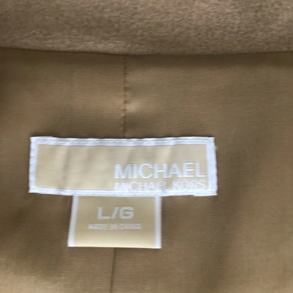 NWT Michael Kors 3/4 sleeve belted wool jacket blazer - Picture 4 of 11